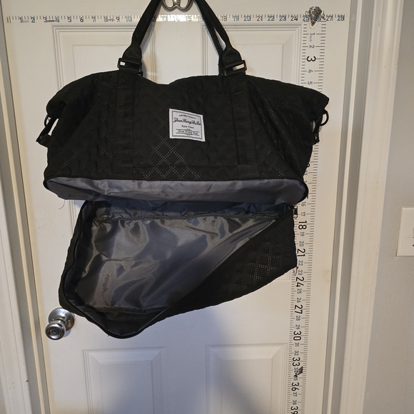 Zhuo Sheng Bag Black Quilted Weekender Travel Bag - Picture 2 of 4